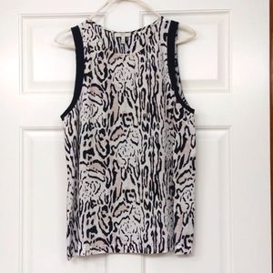 JOIE 100% SILK ANIMAL PRINT SLEEVELESS TOP LIKE NEW